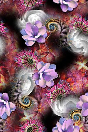 花卉印花华亿平台图片