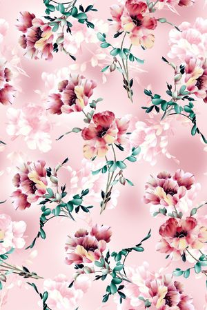 花卉印花华亿平台图片