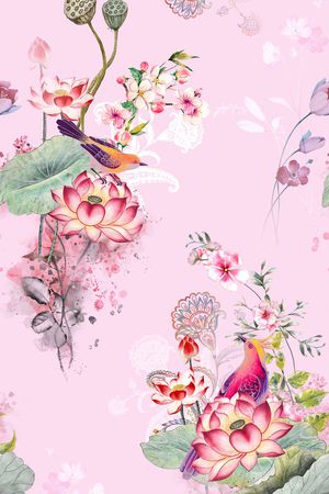 荷花印花华亿平台图片