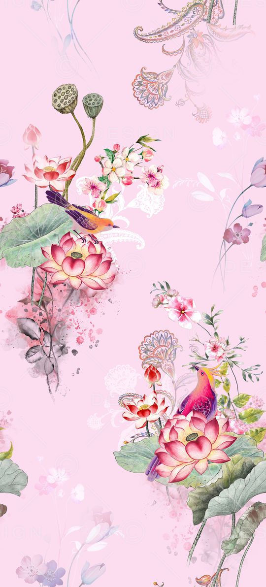 荷花印花华亿平台图片