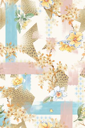 几何印花华亿平台图片