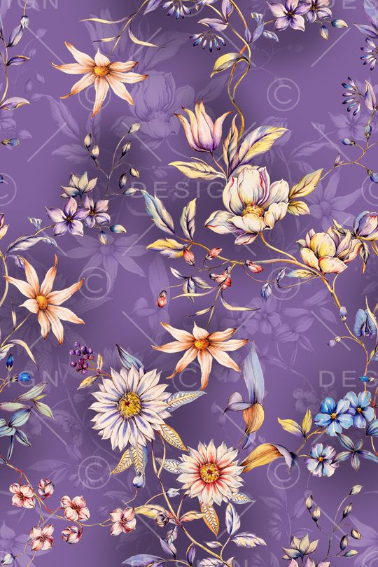 花卉印花华亿平台图片