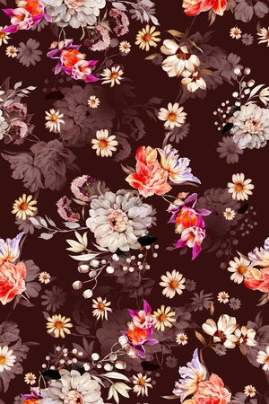 花卉印花华亿平台图片