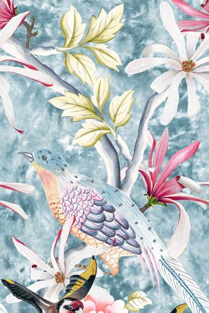 花鸟印花华亿平台图片