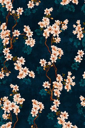 玉兰花印花华亿平台图片