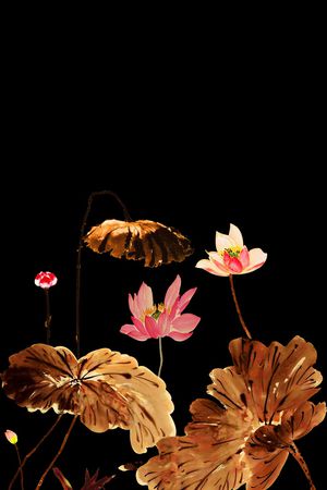 荷花印花华亿平台图片