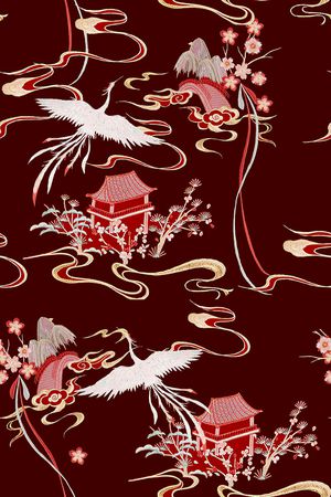 仙鹤印花华亿平台图片