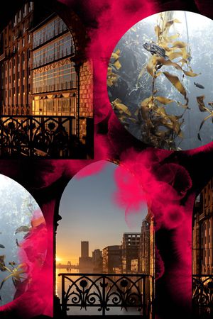 几何花卉印花华亿平台图片