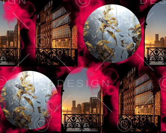 几何花卉印花华亿平台图片