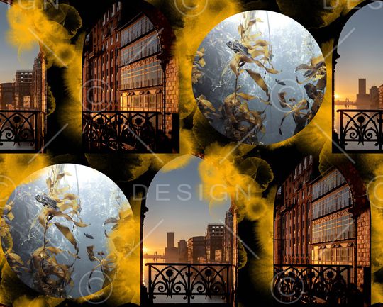 几何花卉印花华亿平台图片