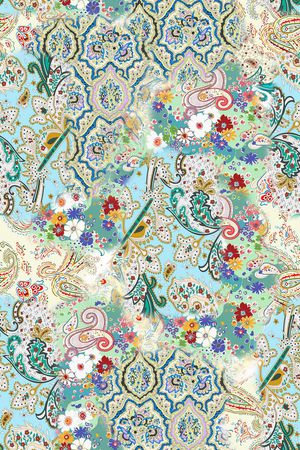 佩斯利印花华亿平台图片