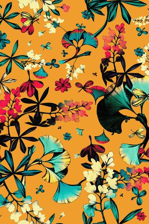 彩底花卉印花华亿平台图片