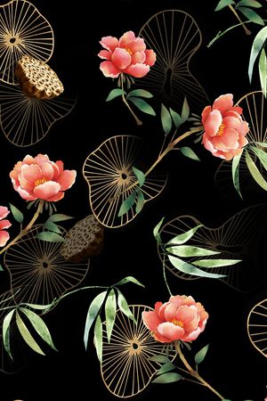 连衣裙印花华亿平台图片