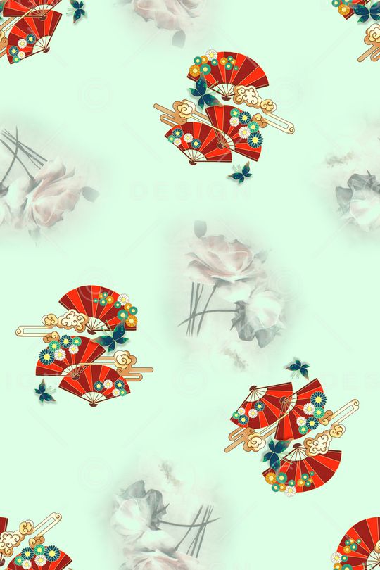 水墨风印花华亿平台图片