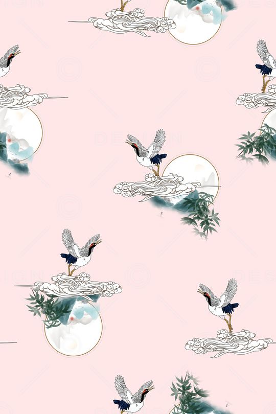 水墨风印花华亿平台图片