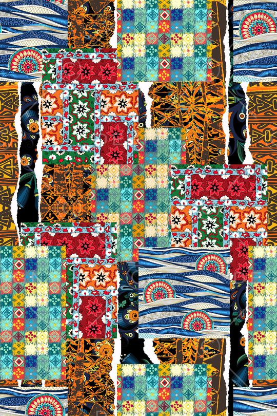 几何印花华亿平台图片