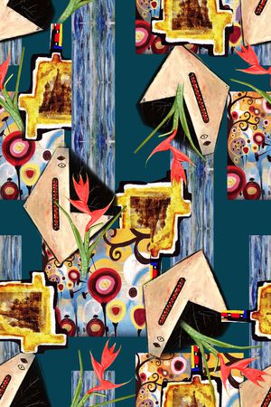 几何印花华亿平台图片