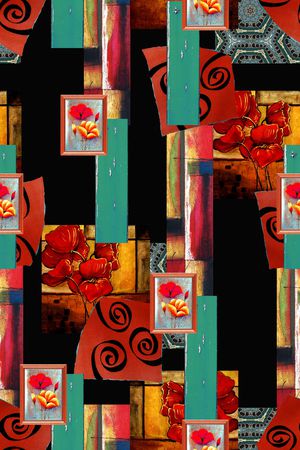 几何印花华亿平台图片