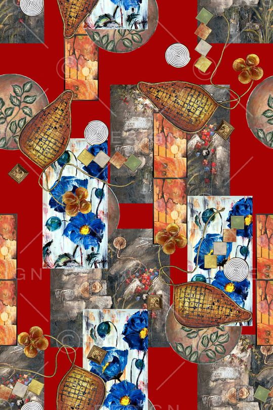 几何印花华亿平台图片