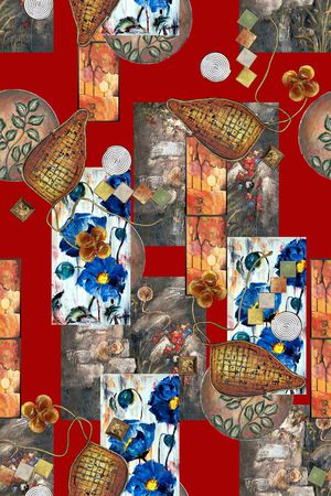 几何印花华亿平台图片