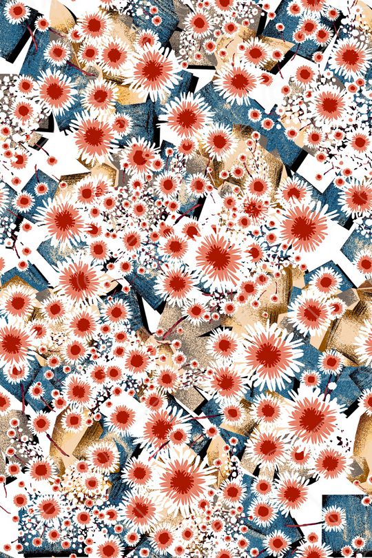 花卉印花华亿平台图片