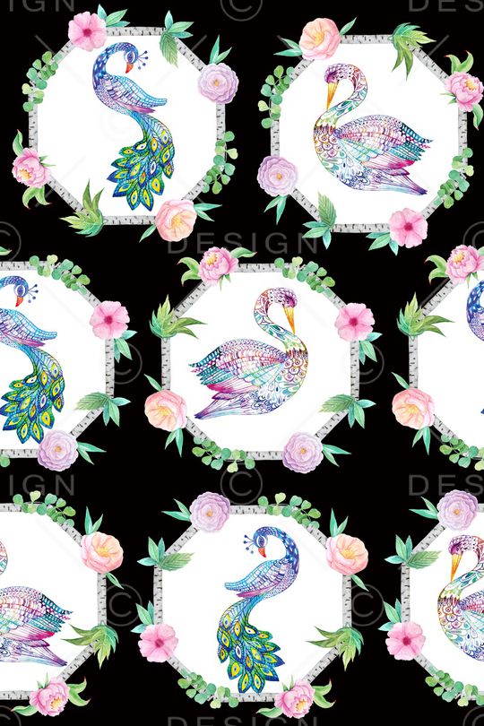 动物花卉印花华亿平台图片