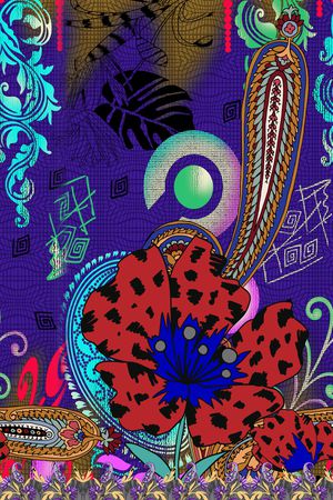 几何印花华亿平台图片