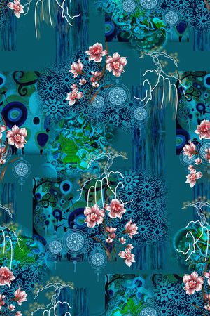 花卉印花华亿平台图片