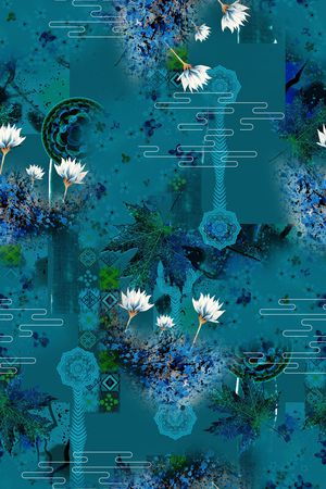 花卉印花华亿平台图片