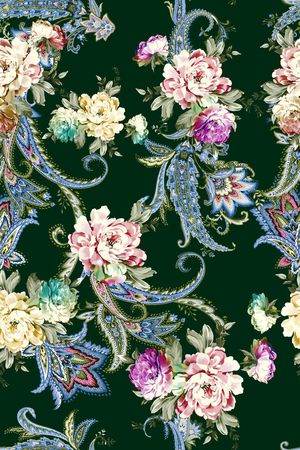 佩斯利印花华亿平台图片