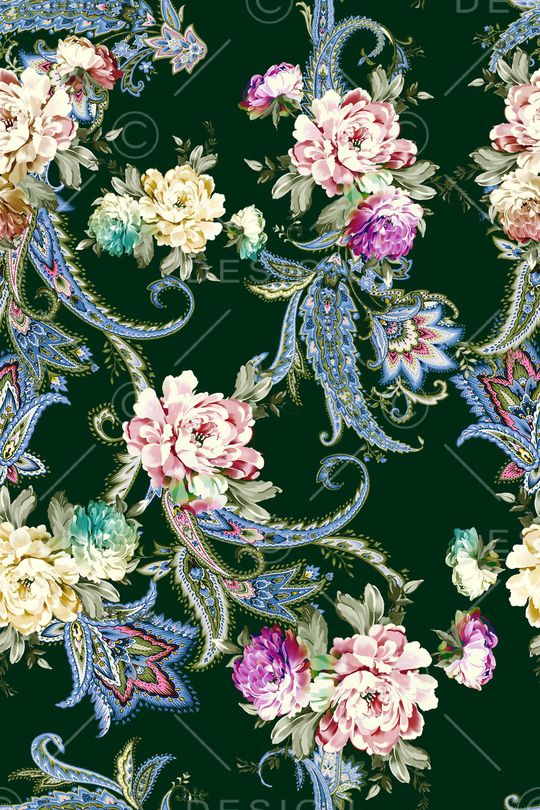 佩斯利印花华亿平台图片