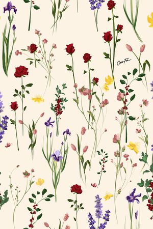 民族花卉印花华亿平台图片