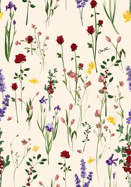 民族花卉印花华亿平台图片