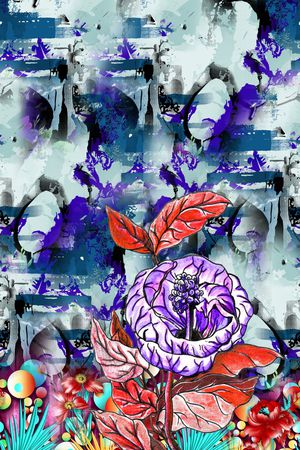 抽象印花华亿平台图片