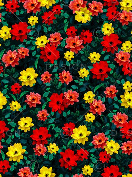 花卉印花华亿平台图片