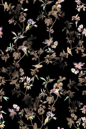 花卉印花华亿平台图片