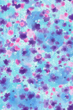 水彩花卉印花华亿平台图片