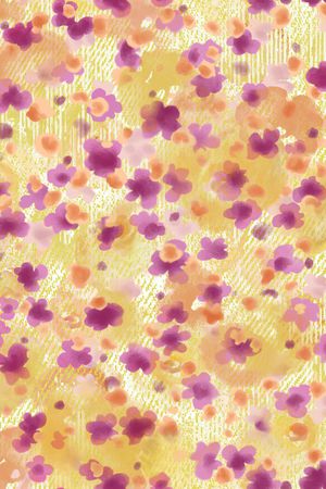 水彩花卉印花华亿平台图片