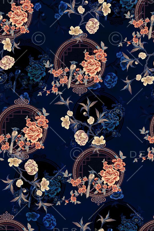 花卉印花华亿平台图片