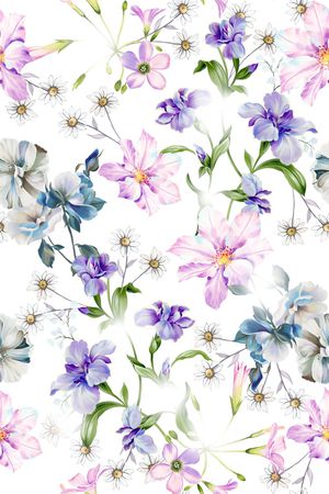 花卉印花华亿平台图片