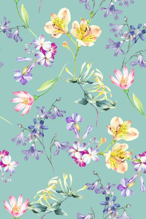 花卉印花华亿平台图片