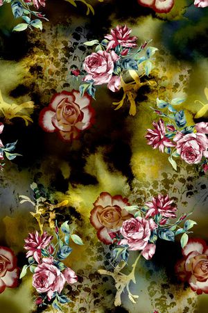 花卉印花华亿平台图片