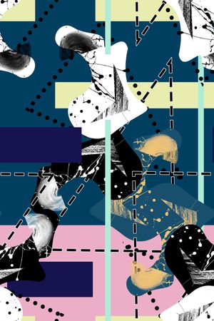 抽象男装印花华亿平台图片