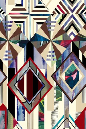 几何印花华亿平台图片