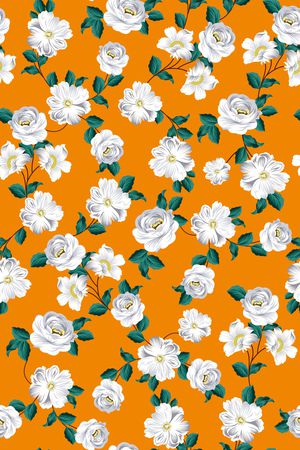 抽象花卉印花华亿平台图片