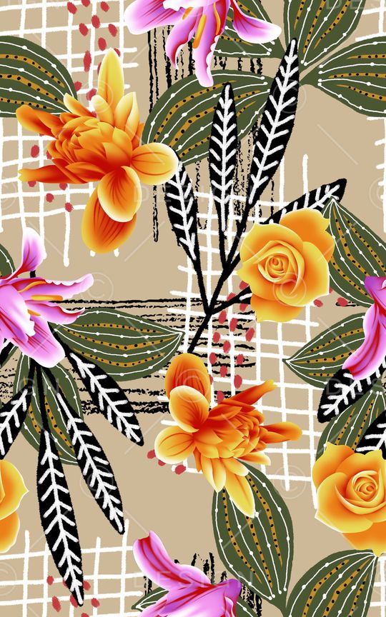 花卉印花华亿平台图片