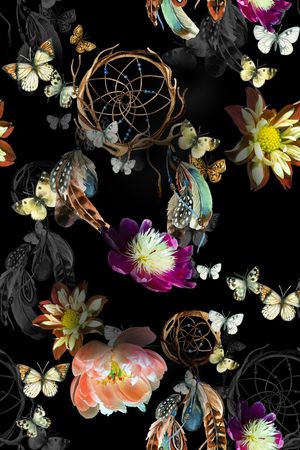 花卉印花华亿平台图片