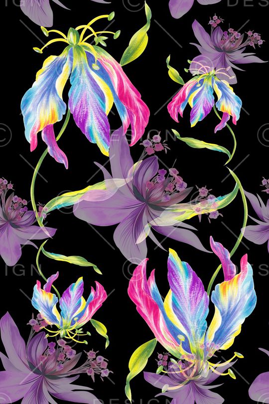 花卉印花华亿平台图片