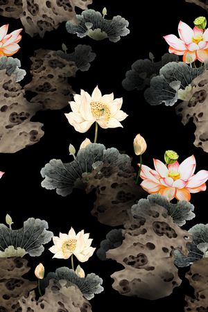 花卉印花华亿平台图片