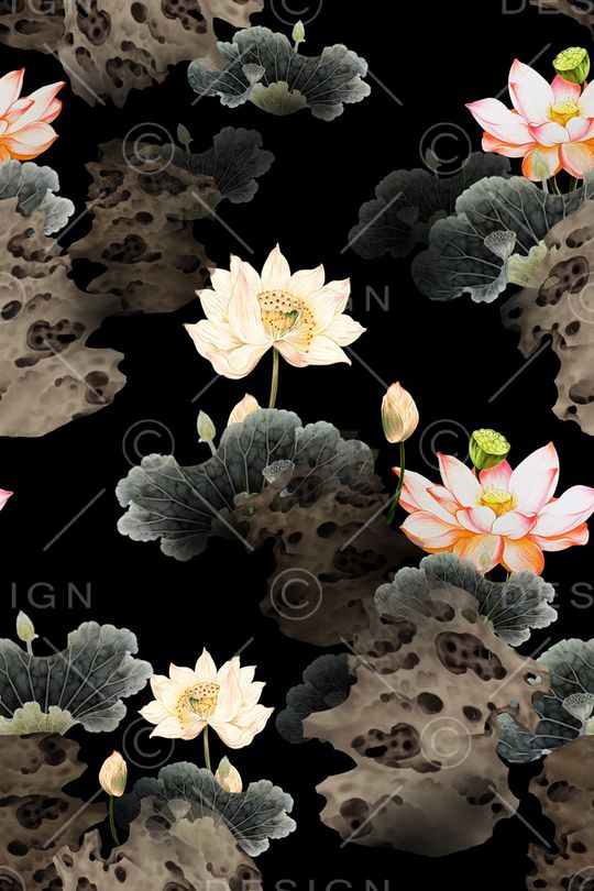 花卉印花华亿平台图片